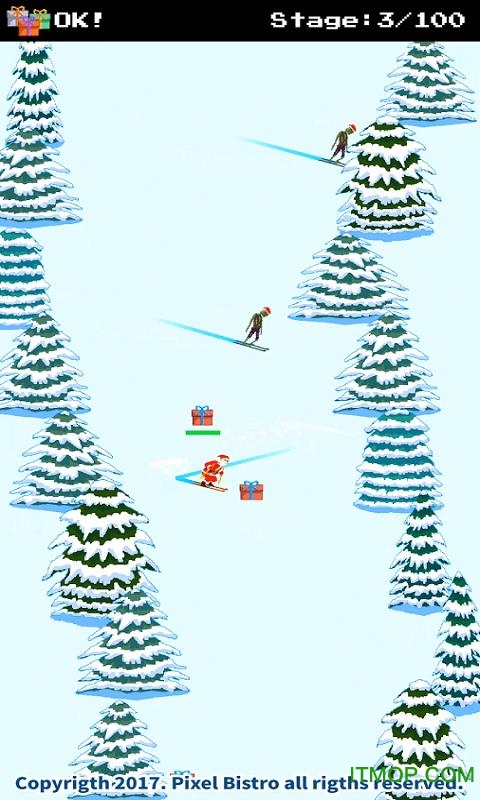 圣诞老人和僵尸的滑雪大战