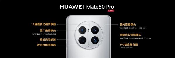 华为mate50pro相机支持几倍变焦
